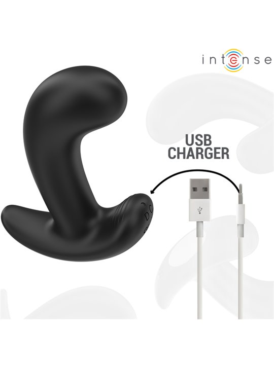 Intense Chandler - Vibratore Anale in Silicone Nero con Telecomando