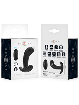 Intense Chandler - Vibratore Anale in Silicone Nero con Telecomando