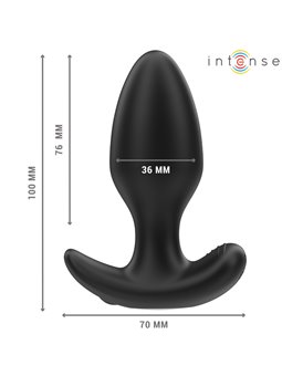 Intense Joey - Black Silicone Vibrating Anal Plug with Remote Control