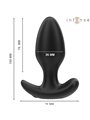 Intense Joey - Black Silicone Vibrating Anal Plug with Remote Control