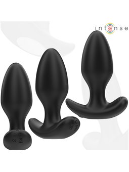 Intense Joey - Black Silicone Vibrating Anal Plug with Remote Control
