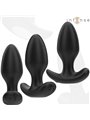 Intense Joey - Black Silicone Vibrating Anal Plug with Remote Control