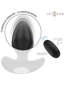 Intense Joey - Black Silicone Vibrating Anal Plug with Remote Control