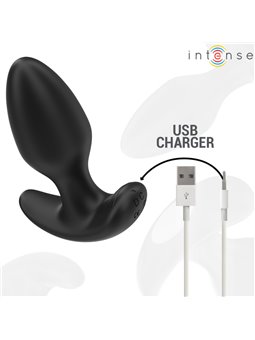Intense Joey - Black Silicone Vibrating Anal Plug with Remote Control