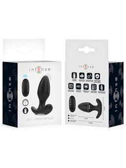 Intense Joey - Black Silicone Vibrating Anal Plug with Remote Control