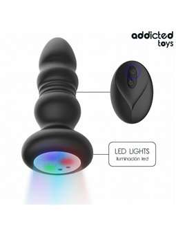 Addicted Toys - Plug Anale Rotante e Vibrante con Led e Telecomando