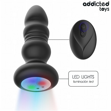 Addicted Toys - Plug Anale Rotante e Vibrante con Led e Telecomando
