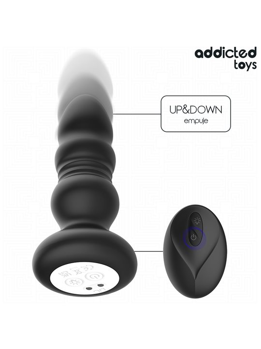 Addicted Toys - Plug Anale Rotante e Vibrante con Led e Telecomando