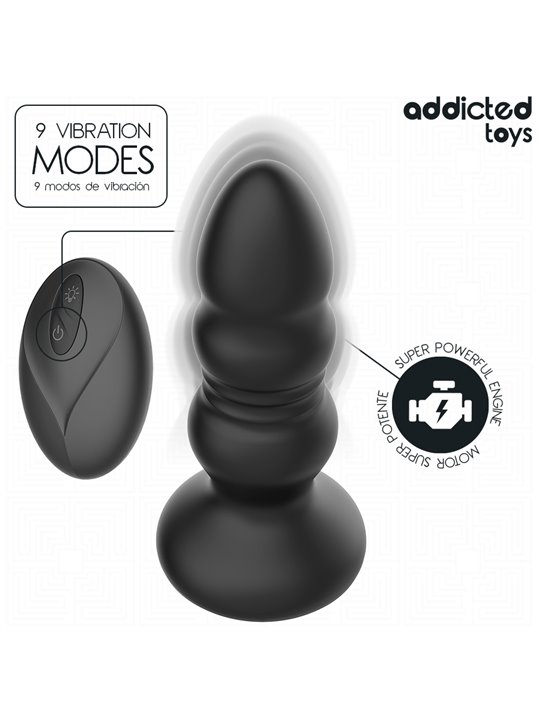 Addicted Toys - Plug Anale Rotante e Vibrante con Led e Telecomando