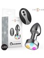 Intense - Vibrating Anal Plug with LED Lights and Remote Control Size S