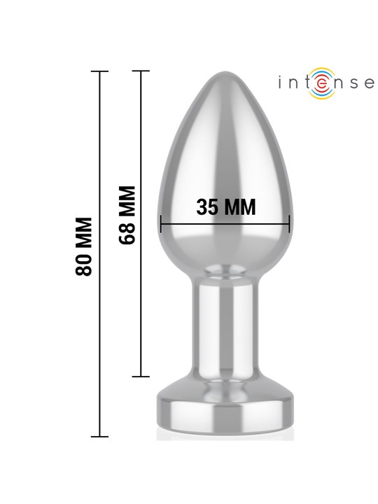Intense - Vibrating Anal Plug with LED Lights and Remote Control Size S