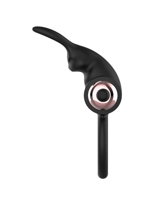 Coquette Chic Desire - Anello Fallico Vibrante a Coniglio - Nero/Oro