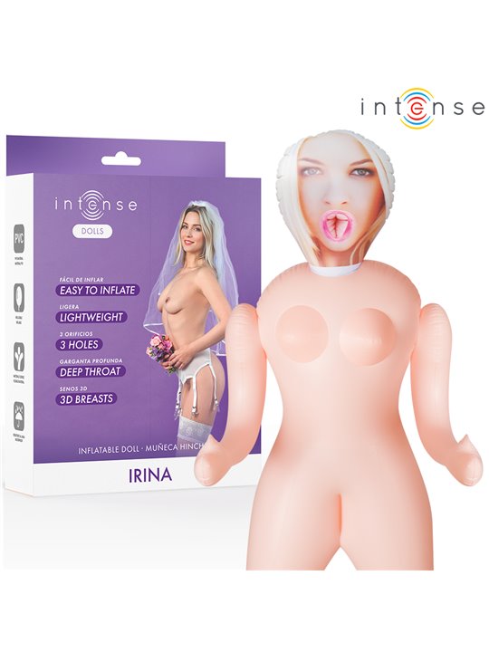 Intense Irina - Bambola Gonfiabile in PVC con 3 Orifizi e Seno 3D
