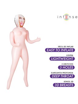 Intense Irina - Bambola Gonfiabile in PVC con 3 Orifizi e Seno 3D