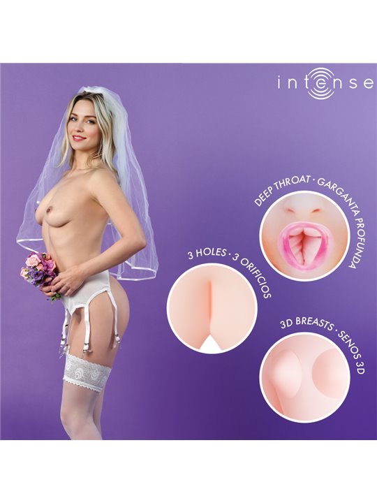 Intense Irina - Bambola Gonfiabile in PVC con 3 Orifizi e Seno 3D