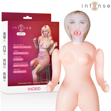 Intense Ingrid - Inflatable PVC Doll with 3 Orifices and 3D Breasts
