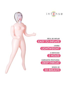 Intense Ingrid - Bambola Gonfiabile in PVC con 3 Orifizi e Seno 3D