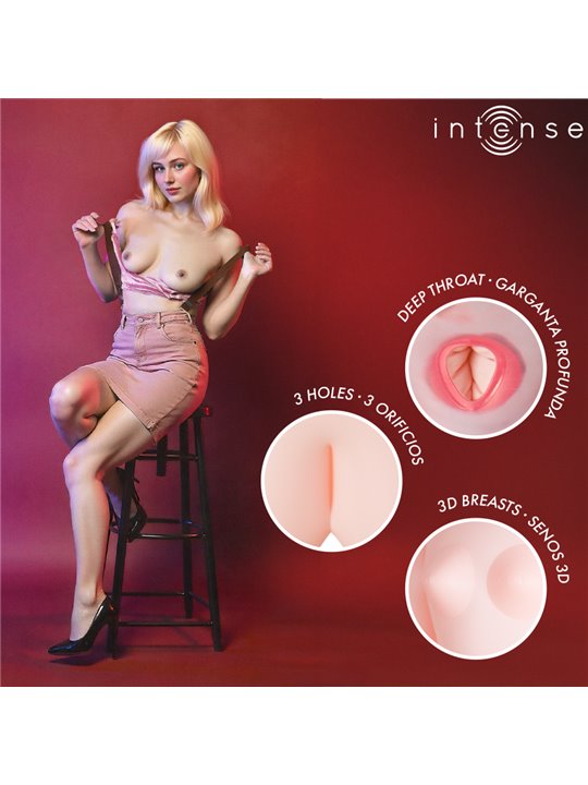 Intense Ingrid - Bambola Gonfiabile in PVC con 3 Orifizi e Seno 3D