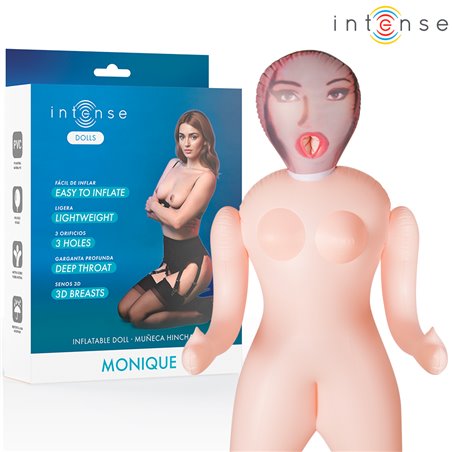 Intense Monique - Inflatable PVC Doll with 3 Orifices and 3D Breasts