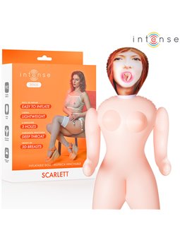 Intense Scarlett - Bambola Gonfiabile in PVC con 3 Orifizi e Seno 3D