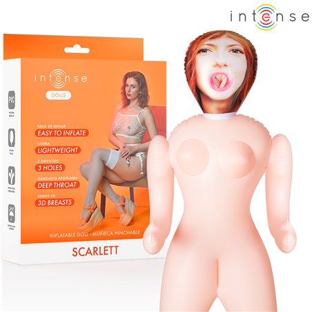 Intense Scarlett - Bambola Gonfiabile in PVC con 3 Orifizi e Seno 3D