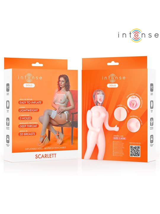 Intense Scarlett - Inflatable PVC Doll with 3 Orifices and 3D Breasts