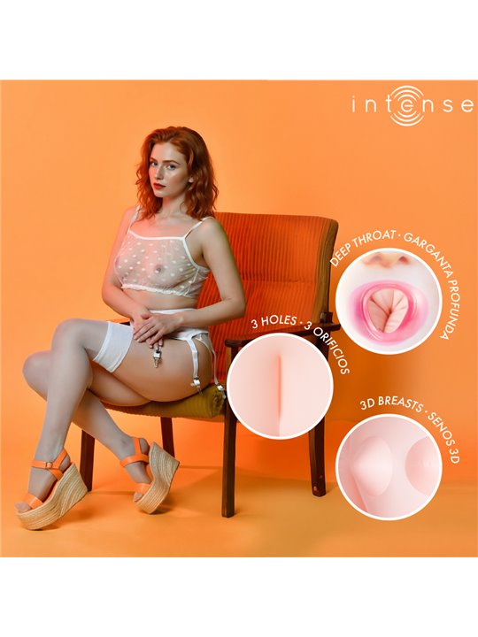Intense Scarlett - Inflatable PVC Doll with 3 Orifices and 3D Breasts