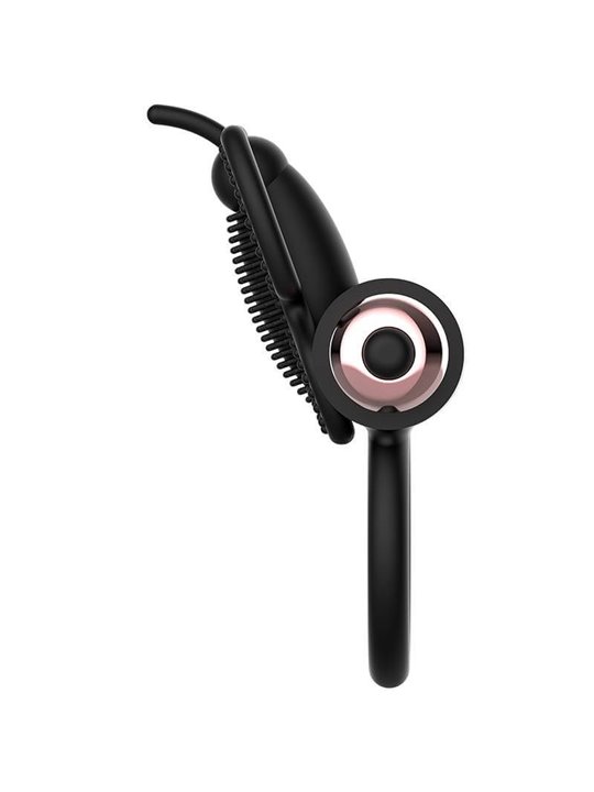 Coquette Chic Desire - Anello Fallico Vibrante a Farfalla - Nero/Oro