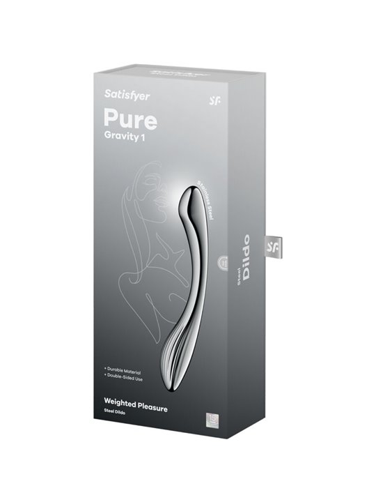 Satisfyer Pure Gravity 1 - Dildo Punto G in Acciaio a Doppia Estremità