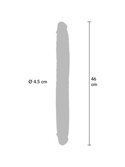 Get Real - Dildo Realistico a Doppia Estremità in Silicone 46 x 4,5 Cm