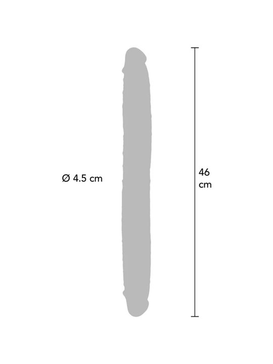 Get Real - Realistic Double-Ended Silicone Dildo 46 x 4.5 cm