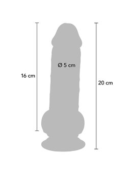 Get Real - Pene Realistico in TPE con Testicoli e Ventosa 20 x 5 Cm