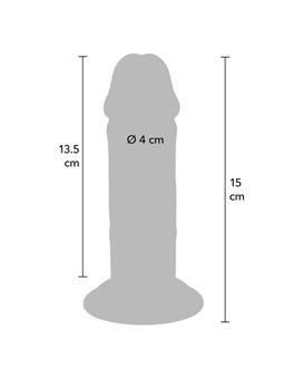 Get Real - Pene Realistico in TPE Doppia Densità 15 x 4 Cm