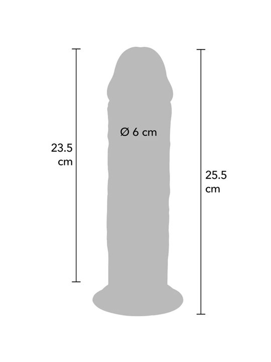 Get Real - Pene Realistico in TPE Doppia Densità 25,5 x 6 Cm