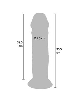 Get Real - Pene Realistico in TPE Doppia Densità 35,5 x 7,5 Cm