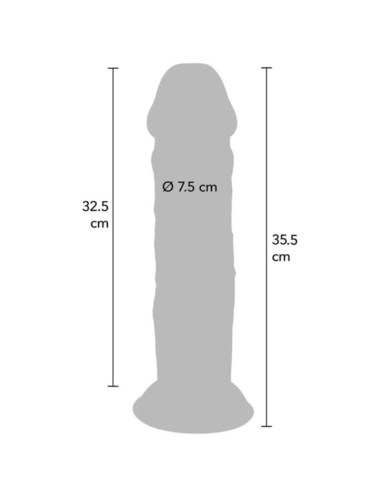 Get Real - Pene Realistico in TPE Doppia Densità 35,5 x 7,5 Cm