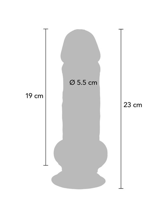 Get Real - Pene Realistico in TPE con Testicoli e Ventosa 23 x 5,5 Cm
