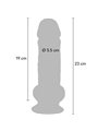 Get Real - Pene Realistico in TPE con Testicoli e Ventosa 23 x 5,5 Cm