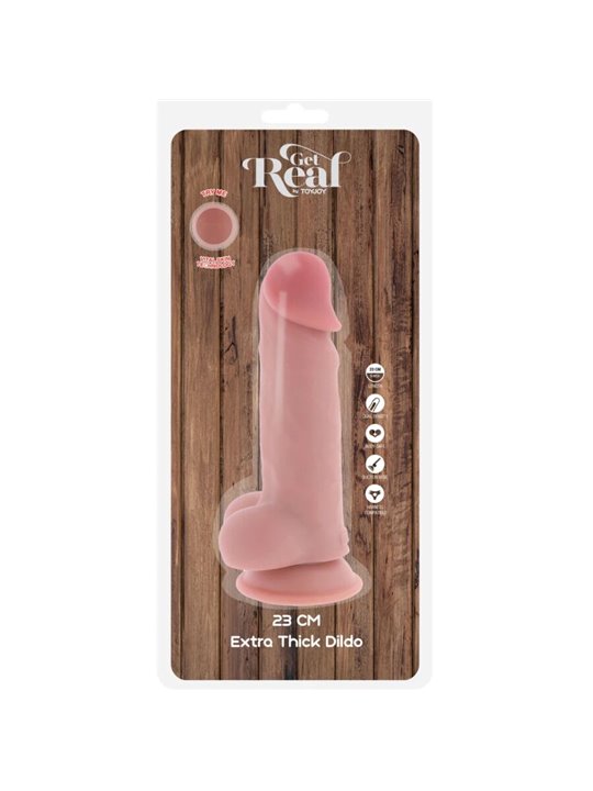 Get Real - Pene Realistico in TPE con Testicoli e Ventosa 23 x 5,5 Cm