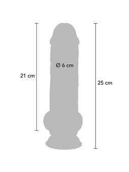 Get Real - Realistic TPE Penis with Testicles and Suction Cup 25 x 6 cm