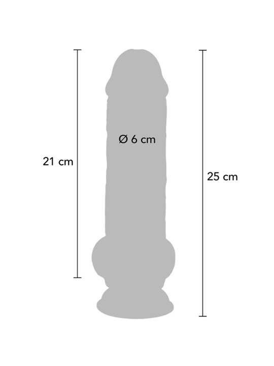 Get Real - Pene Realistico in TPE con Testicoli e Ventosa 25 x 6 Cm