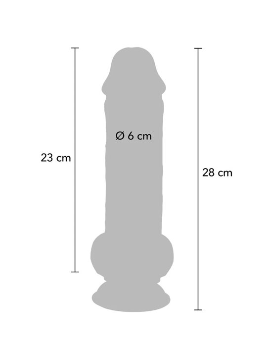 Get Real - Pene Realistico in TPE con Testicoli e Ventosa 28 x 6 Cm