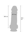 Get Real - Pene Realistico in TPE con Testicoli e Ventosa 34,5 x 7,5 Cm