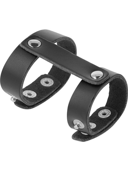 Darkness - Leather Adjustable Penis and Testicle Ring