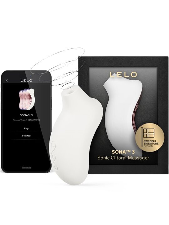 Lelo Sona 3 - White Silicone Clitoral Stimulator with Sound Waves