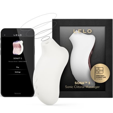Lelo Sona 3 - White Silicone Clitoral Stimulator with Sound Waves