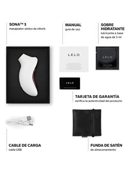 Lelo Sona 3 - Stimolatore Clitorideo in Silicone Bianco a Onde Sonore