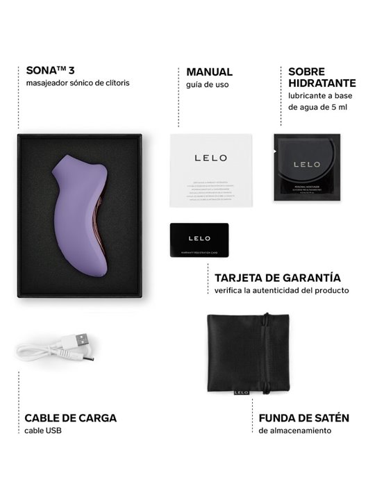 Lelo Sona 3 - Stimolatore Clitorideo in Silicone Viola a Onde Sonore