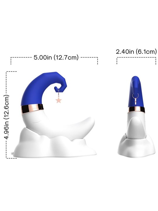 Armony Sweetmoon - Vibratore Punto G Succhia Clitoride in Silicone Blu