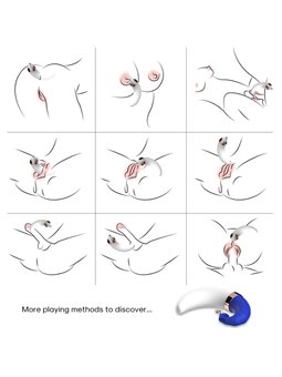 Armony Sweetmoon - Vibratore Punto G Succhia Clitoride in Silicone Blu